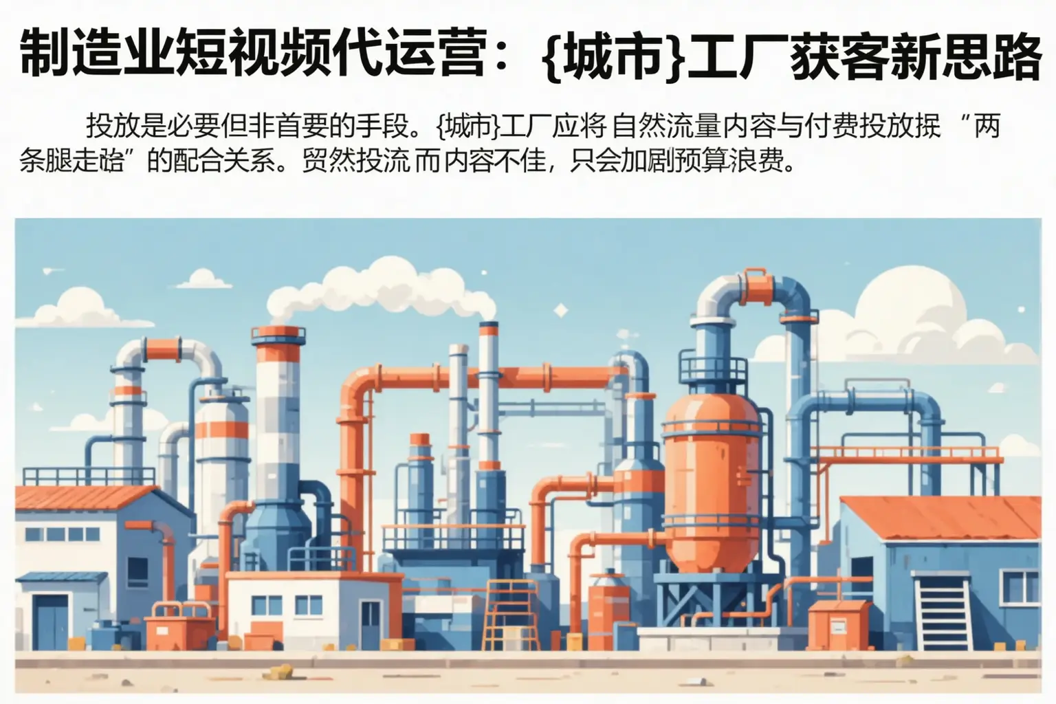 制造业短视频代运营：井陉矿区工厂获客新思路